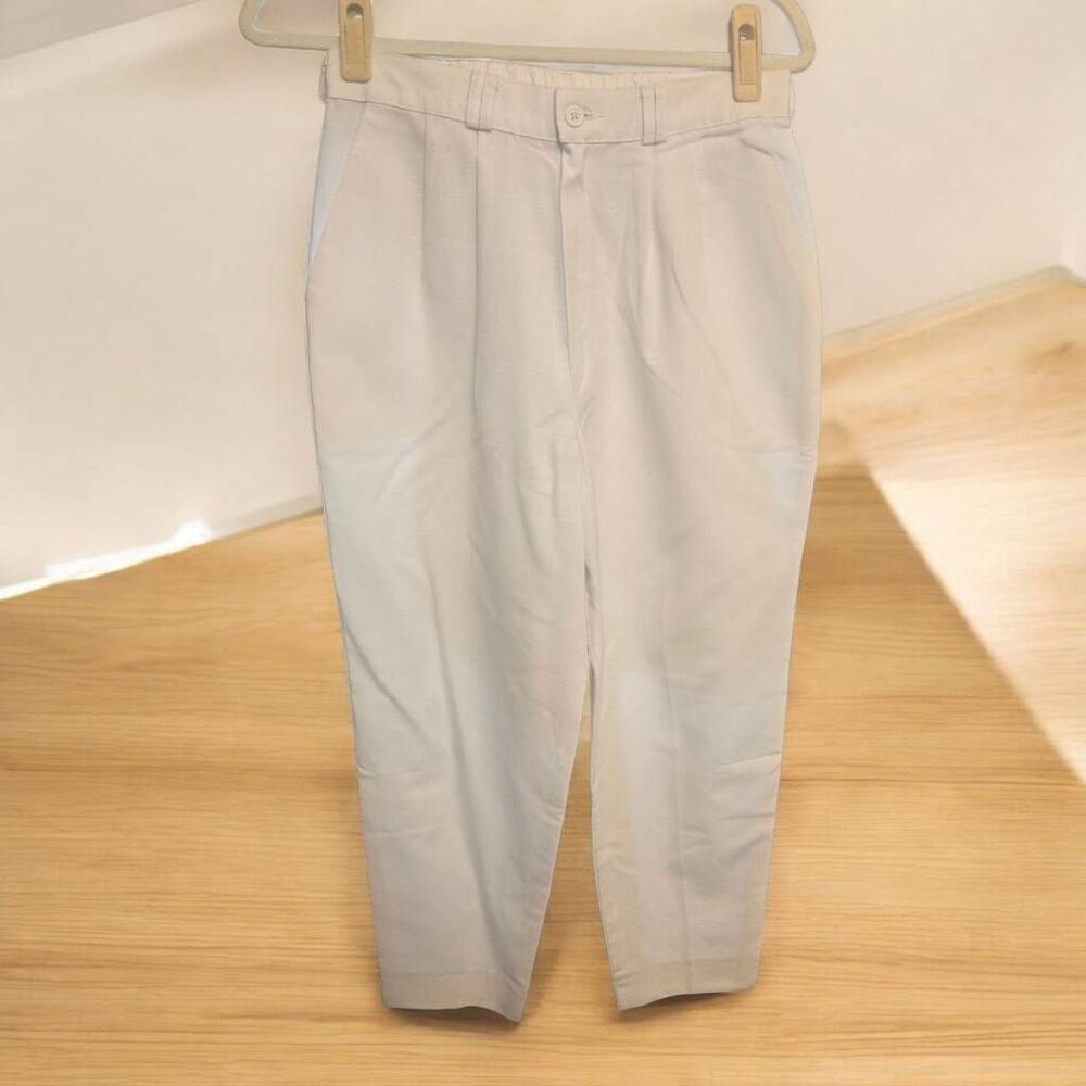 Vivi Paris Vintage Junior's Size 9/10 White Linen-like Pants